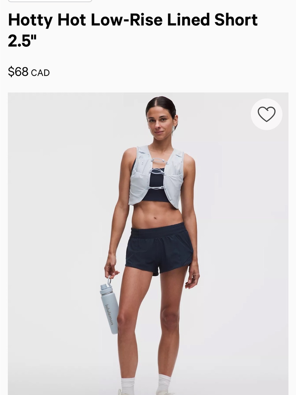 lululemon athletica Navy Running Shorts - Navy 6